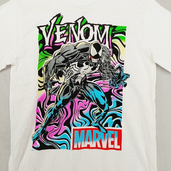 new Marvel Venom Graphic Tee White Neon Color Stance T-Shirt P1618 - Picture 2 of 9